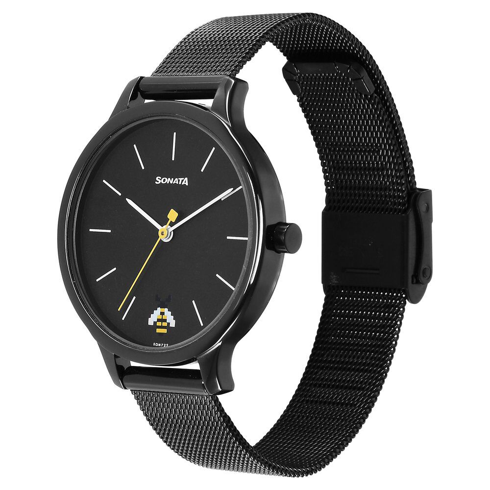 Buy Online Sonata Play Black Dial Watch for Women 87050nm03 Sonata