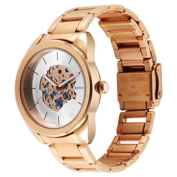 Sonata Unveil Quartz Multifunction Silver Dial Stainless Steel Strap Watch for Women - image number 1
