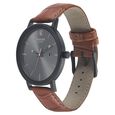 Sonata Quartz Analog with Date Black Dial Leather Strap Watch for Men - image number 1