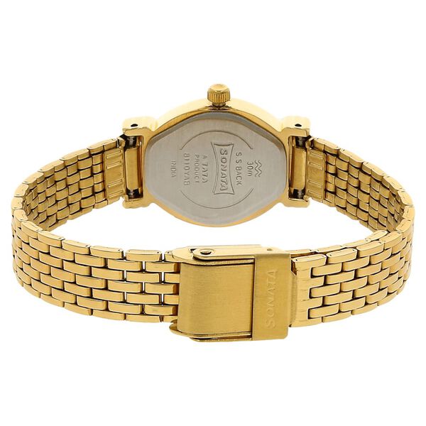 Sonata Quartz Analog White Dial Stainless Steel Strap Watch for Women - image number 3