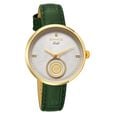 Sonata Gold White Dial Leather Strap Watch for Women with 22K Tanishq Gold Coin - image number 1