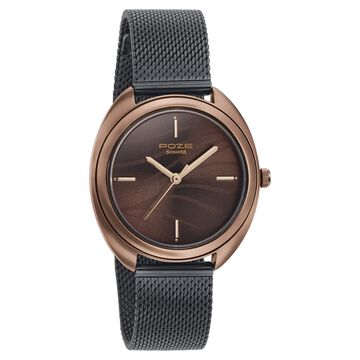 Sonata Poze Quartz Analog Grey Dial Metal Strap Watch for Women