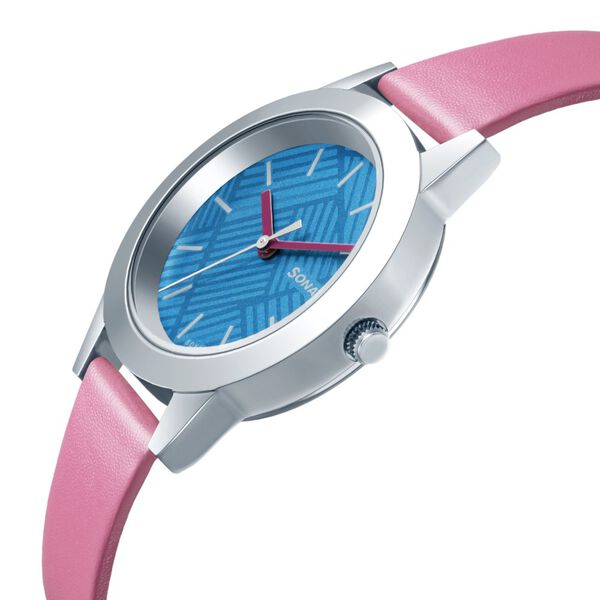 Sonata Splash Blue Dial Women Watch With Leather Strap - image number 3