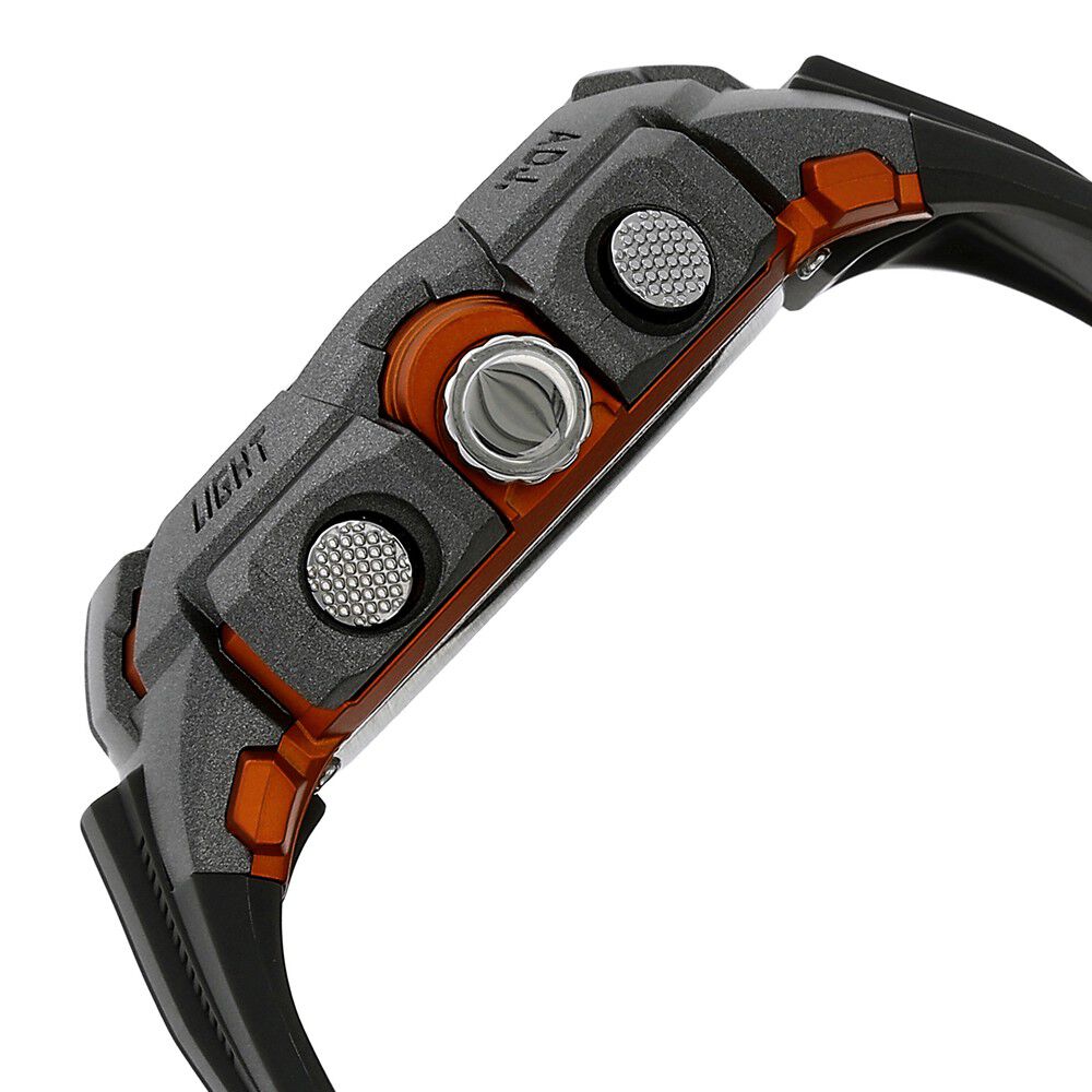 SF Quartz Analog Digital Grey Dial Plastic Strap Watch for Men