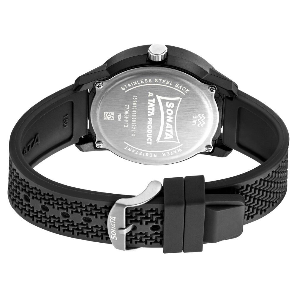 Buy Online Sonata Quartz Analog PU Strap Watch for Men 77085pp13w p Sonata