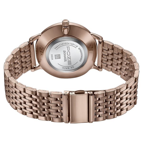 Sonata Poze Quartz Analog White Dial Metal Strap Watch For Women - image number 4
