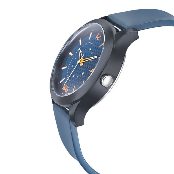 SF Quartz Analog Blue Dial PU Strap Watch for Men - image number 2