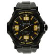 SF Quartz Analog Black Dial Plastic Strap Watch for Men