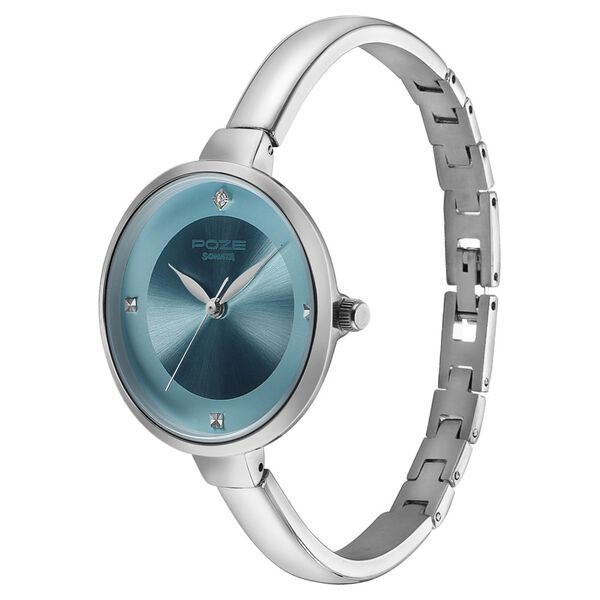 Poze by Sonata Quartz Analog Blue Dial Metal Strap Watch for Women - image number 2