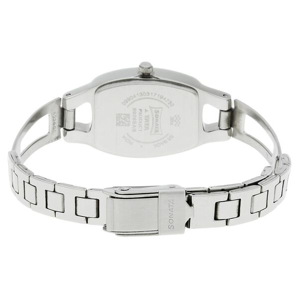 Sonata Quartz Analog White Dial Stainless Steel Strap Watch for Women - image number 3