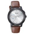 Sonata Stride Smart Silver Dial Leather Strap Watch for Men - image number 0