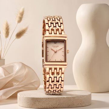 Poze By Sonata Quartz Analog Rose Gold Dial Rose Gold Metal Strap Watch For Women