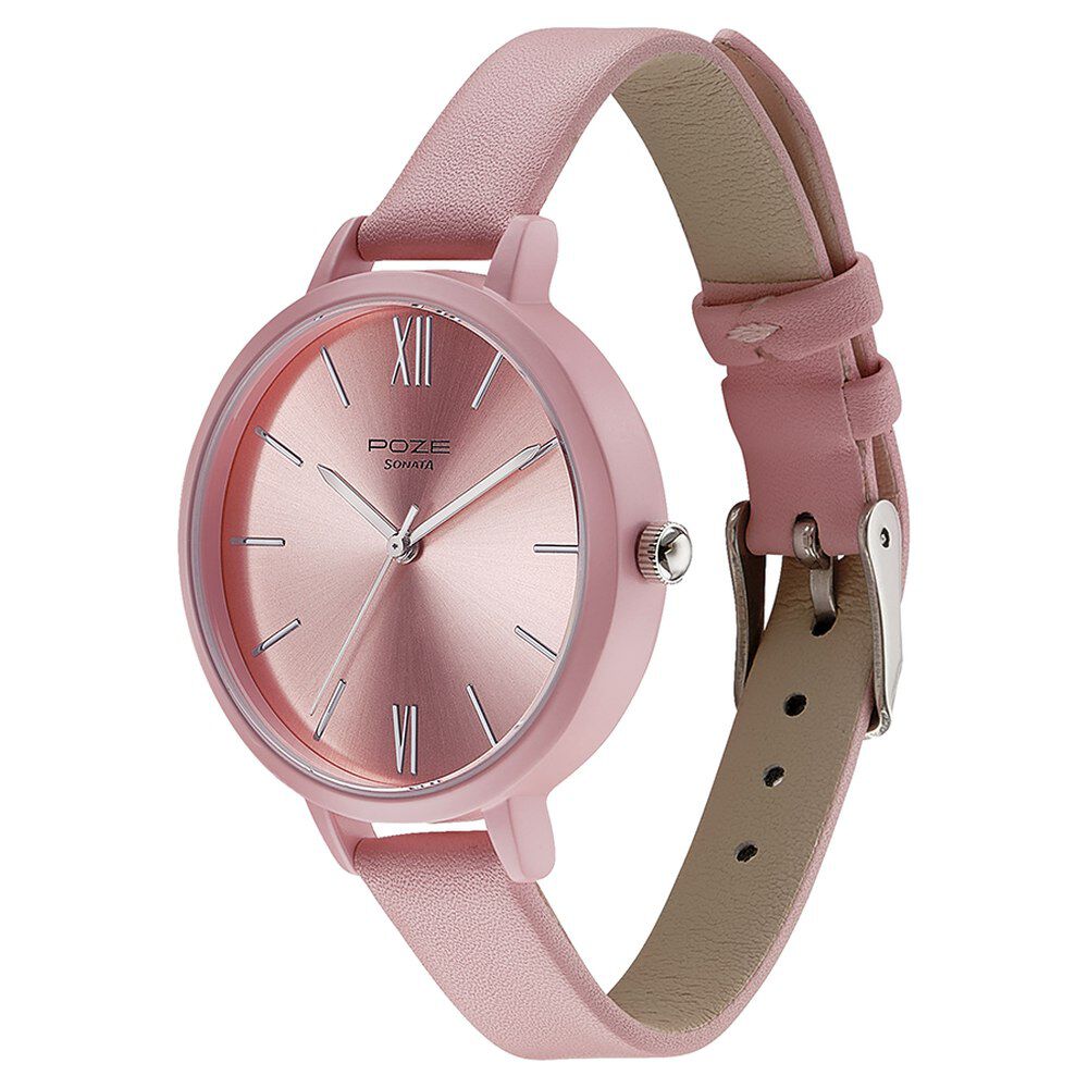 Sonata pink dial watches sale