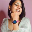 Sonata Splash Blue Dial Women Watch With Leather Strap - image number 6