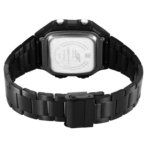 SF Digital Dial Black Stainless Steel Strap Watch For Unisex - image number 4