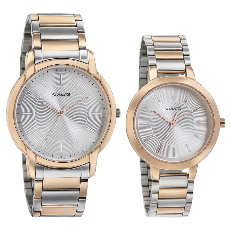 Titan Couple Men's And Ladies Matching Watches Titan Sonata