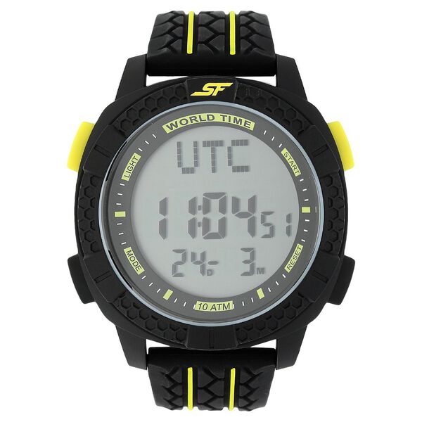 SF Carbon Series Digital Dial Unisex Watch With Plastic Strap - image number 0