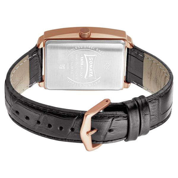 Sonata Quartz Analog Leather Strap Watch for Men - image number 3