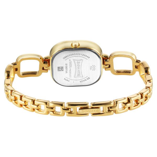 Sonata Wedding Quartz Analog Champagne Dial Metal Strap Watch for Women - image number 3