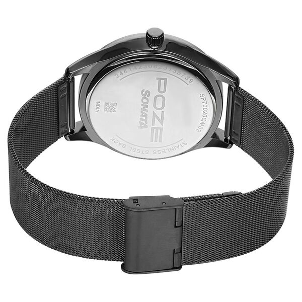 Poze by Sonata Quartz Analog Grey Dial Stainless Steel Strap Watch for Men - image number 4