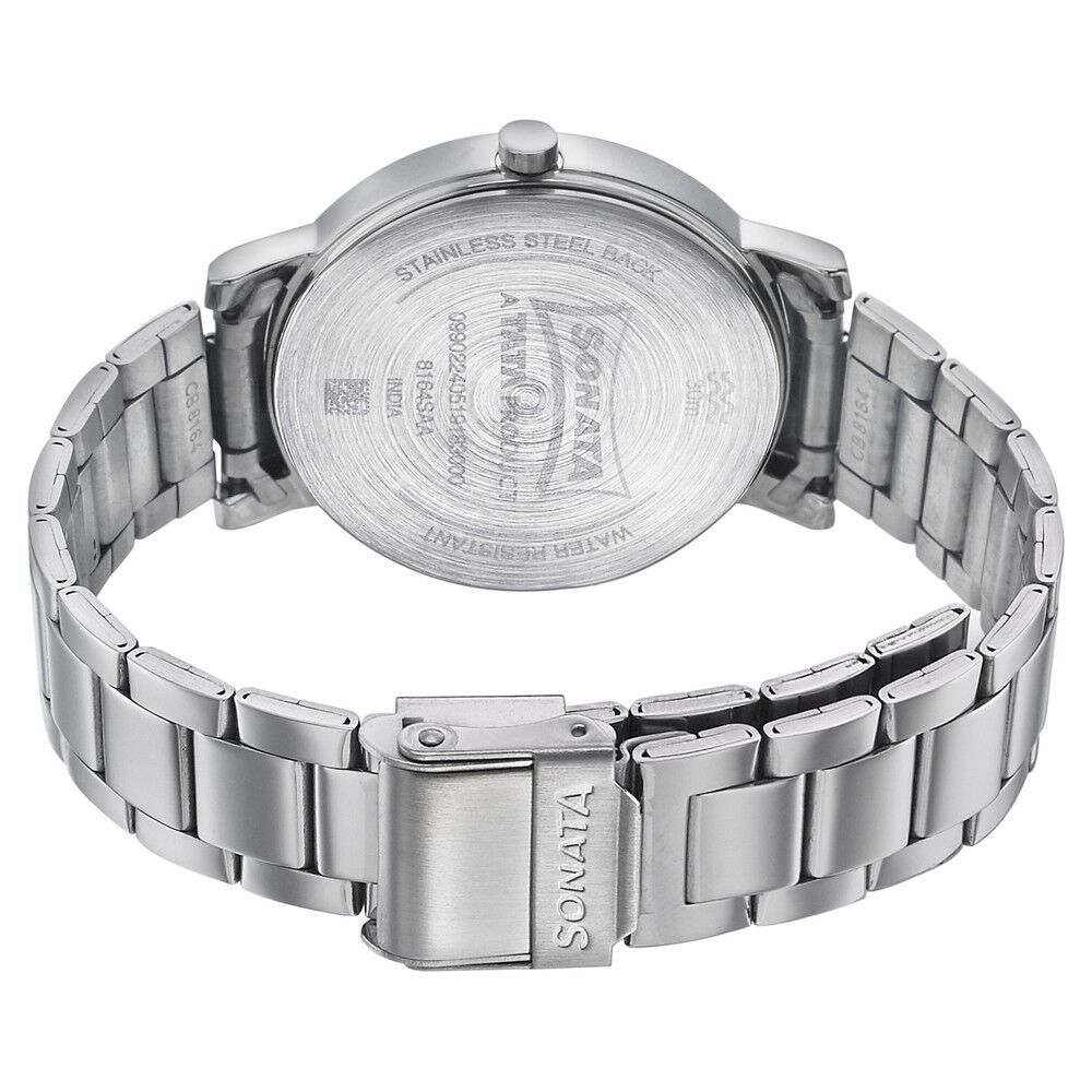 Buy Online Sonata Play Blue Dial Women Watch With Stainless Steel Strap ns8164sm01 Sonata