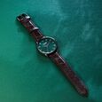 Sonata Poze Quartz Analog Blue Dial Brown Color Leather Strap Watch For Men