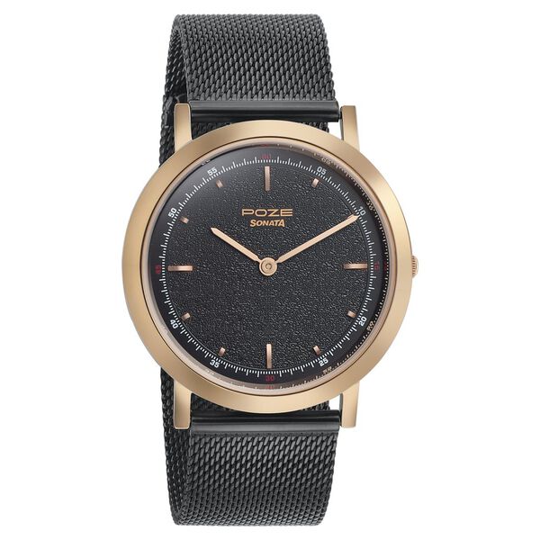 Sonata Poze Quartz Analog Grey Dial Stainless Steel Strap Watch for Men - image number 0