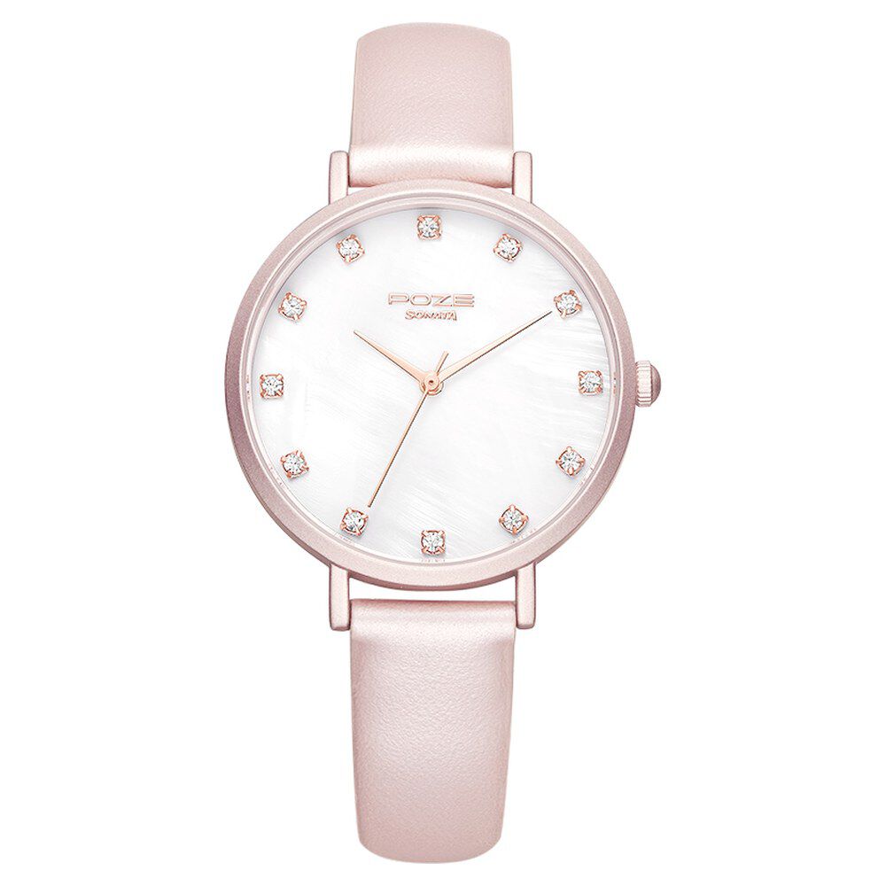 White strap sales ladies watch