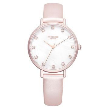 Poze by Sonata Quartz Analog White Dial PU Leather Strap Watch for Women