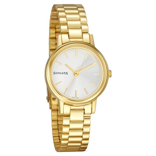 Sonata Essentials White Dial Women Watch With Stainless Steel Strap - image number 0