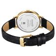 Sonata Gold Quartz Analog Watch for Women with Black Dial Leather Strap With An Eye-Catching Gold Coin on Dial - image number 4