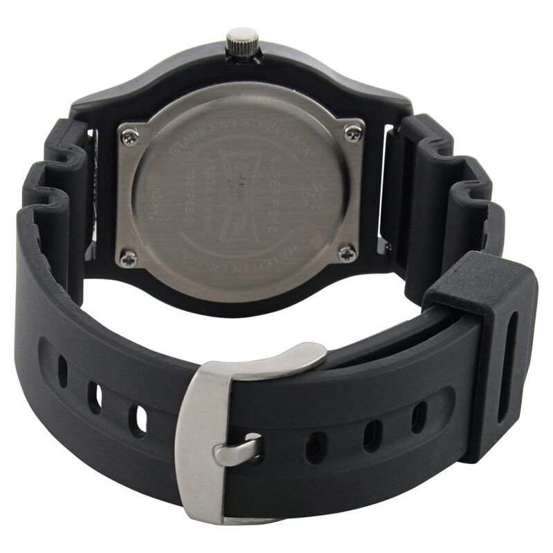 SF Quartz Analog Black Dial Plastic Strap Watch for Men - image number 3