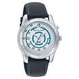 Sonata Quartz Analog Black Dial Leather Strap Watch for Men