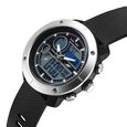 SF Zest Quartz Analog Digital Dial Black Polyurethane Strap Watch For Men - image number 2