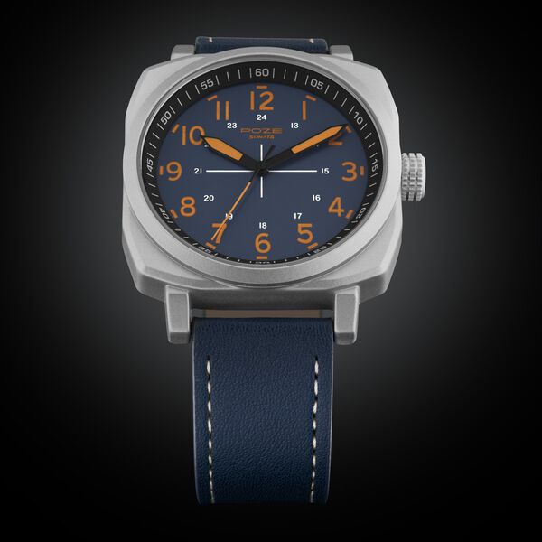 Sonata Poze Quartz Analog Blue Dial Leather Strap Watch for Men - image number 0