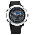 SF Zest Quartz Analog Digital Dial Black Polyurethane Strap Watch For Men - image number 0