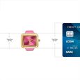 Ring Watch By Sonata Quartz Analog Pink Dial Golden Metal Strap Watch For Women - image number 3
