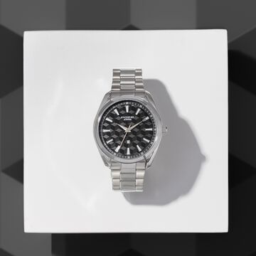 Sonata Poze Quartz Analog Two Toned Dial Silver Colour Stainless Steel Strap Watch For Men