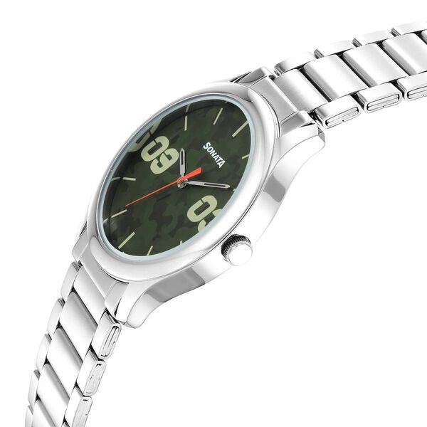 Sonata Quartz Analog Multicoloured Dial Stainless Steel Strap Watch for Men - image number 2