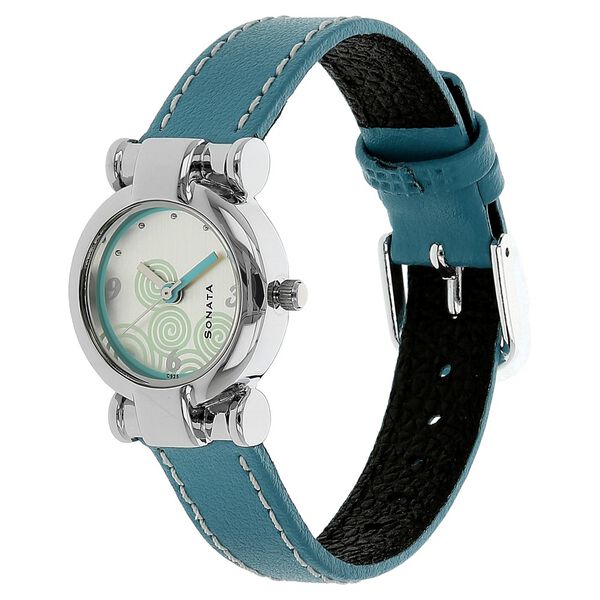 Sonata Quartz Analog White Dial Leather Strap Watch for Women - image number 1