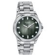 Poze By Sonata Quartz Analog Green Dial Silver Metal Strap Watch For Men - image number 2