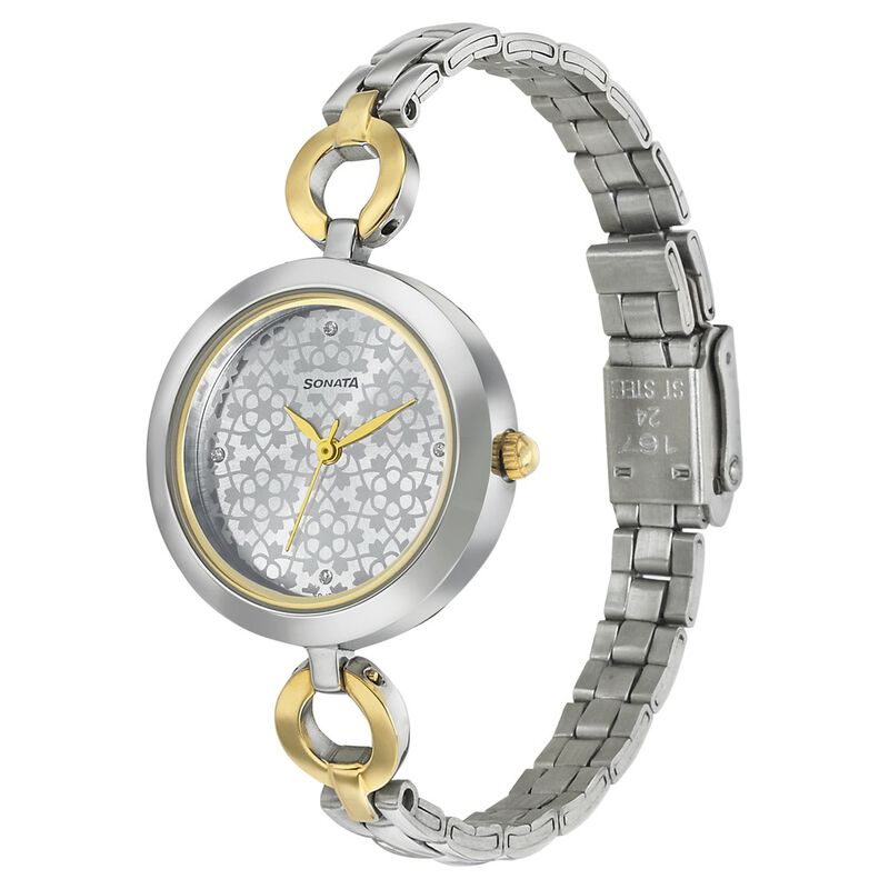 Sonata Wedding Silver Dial Women Watch With Stainless Steel Strap - image number 1
