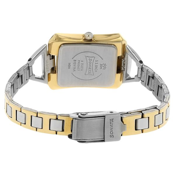 Sonata Quartz Analog Silver Dial Stainless Steel Strap Watch for Women - image number 3