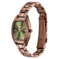 Poze By Sonata Quartz Analog Green Dial Brown Metal Strap Watch For Women - image number 4