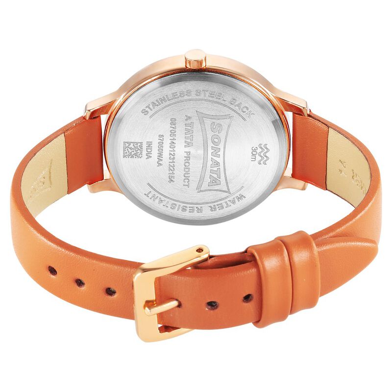 Sonata Play Orange Dial Watch for Women - image number 3