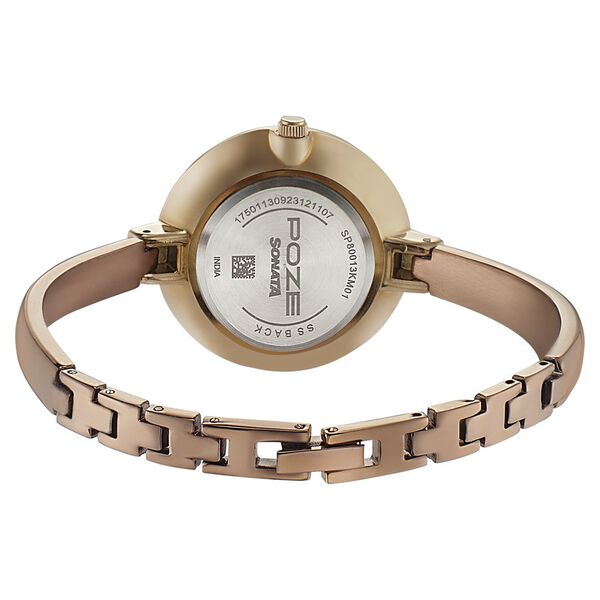 Sonata Poze Quartz Analog Brown Dial Metal Strap Watch for Women - image number 4