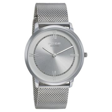 Sonata Poze Quartz Analog Silver dial Metal Strap Watch for Men