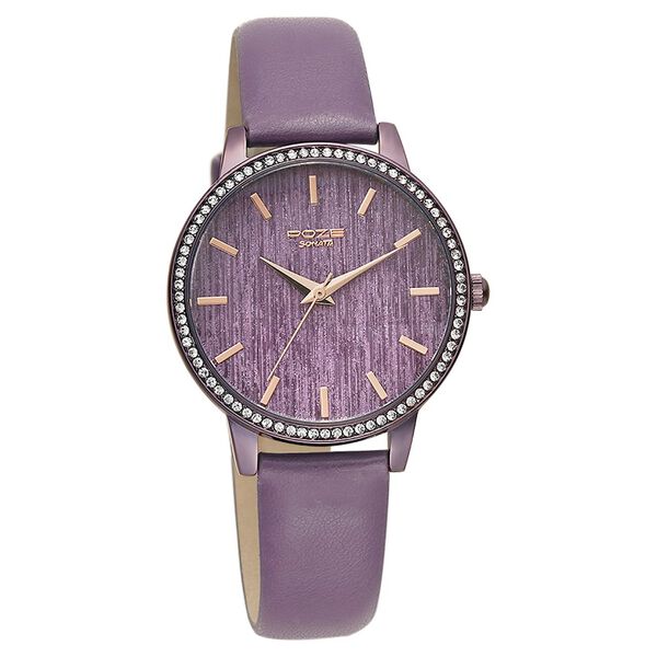 Poze by Sonata Quartz Analog Purple Dial PU Leather Strap Watch for Women - image number 1