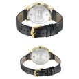 Sonata Quartz Analog Silver Dial Leather Strap Watch for Couple - image number 3