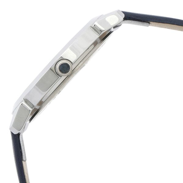 Knot White Dial Leather Strap Watch for Men - image number 3